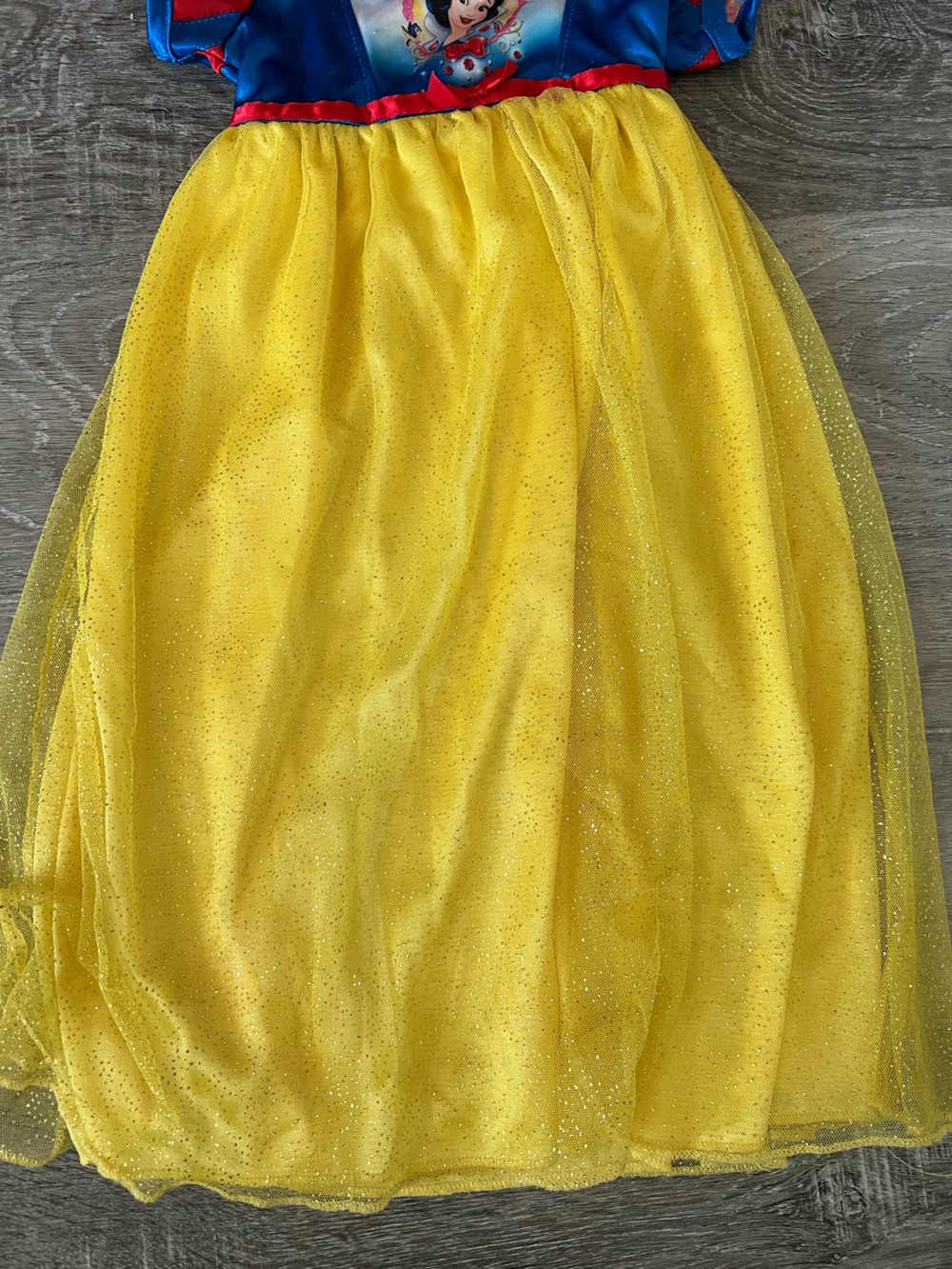 Disney Girls Yellow and Blue Snow Princess Dress-Up Nightgown - Picture 4 of 4